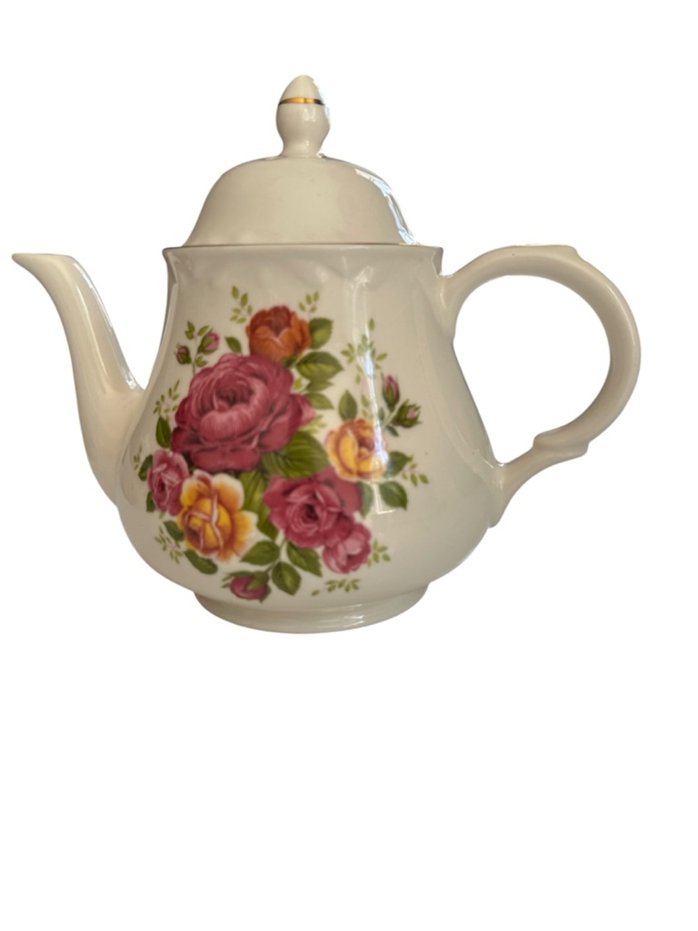 Vintage Arthur Wood England floral teapot excellent stamped 6443